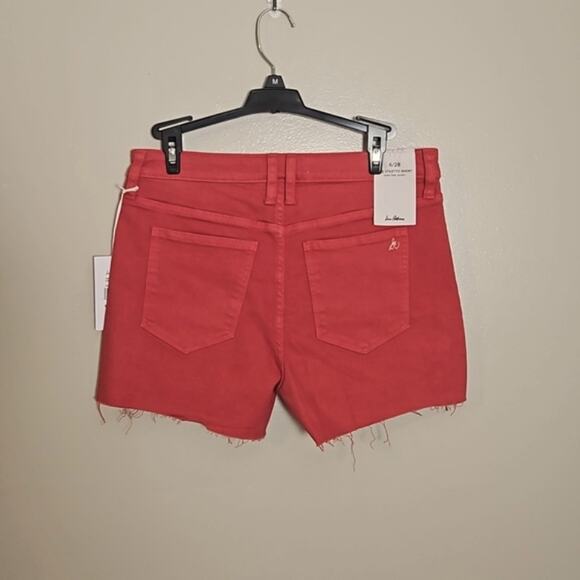 NWT Sam Edelman The Stilleto High Rise Cutoff Shorts in Cherry Sz 6 - Picture 5 of 8